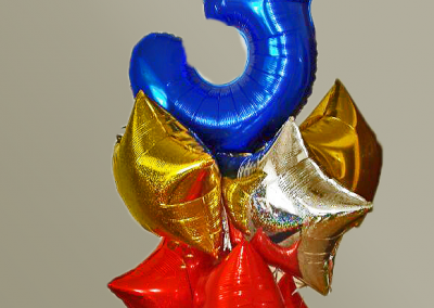 3 stars balloons