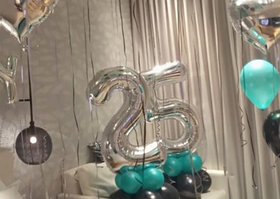 עיצוב בלונים ליום הולדת 25 במלון VERT לגון נתניה
